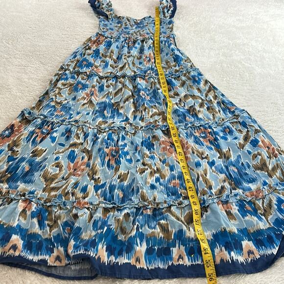 House of Harlow 1960 Zoey blue smocked tiered boho maxi dress, small - Picture 5 of 10